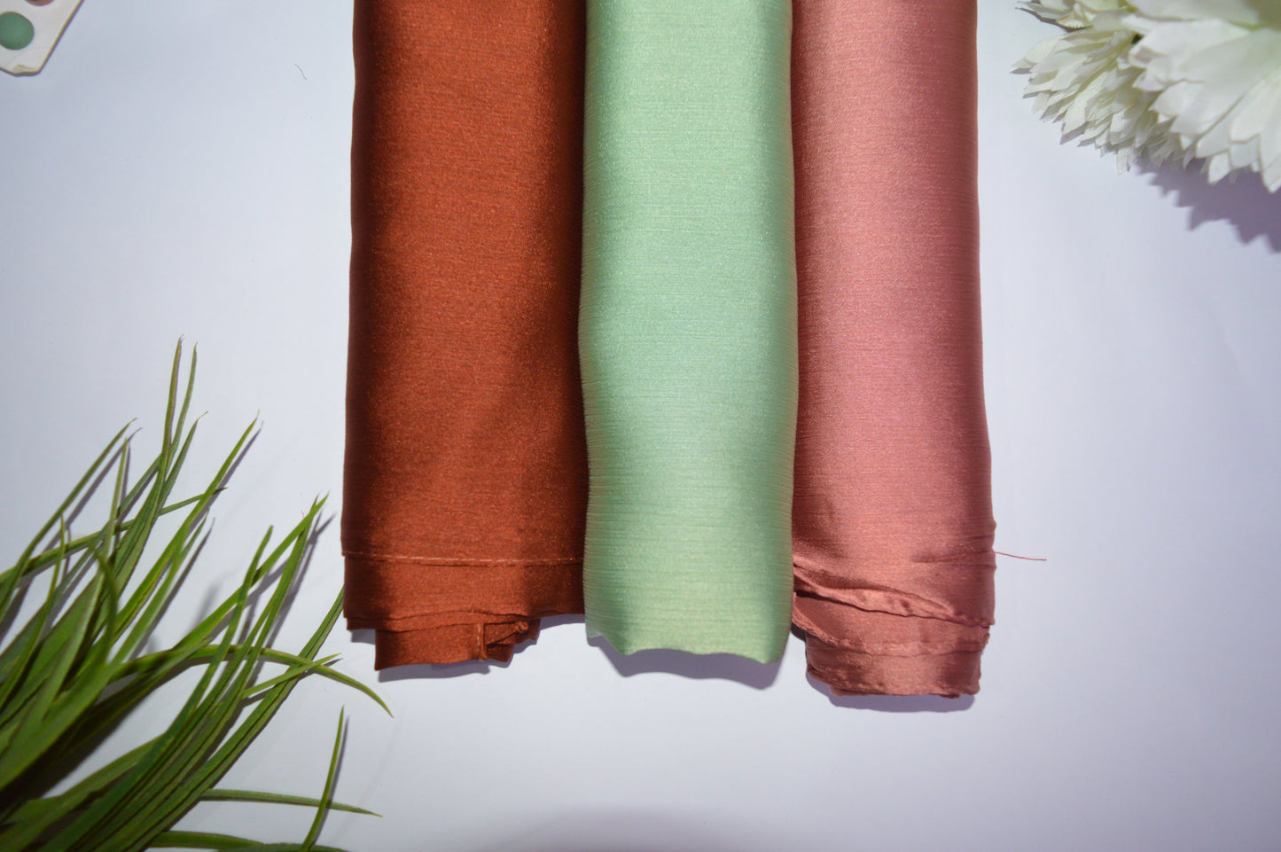 Crinkle silk hijab bundle